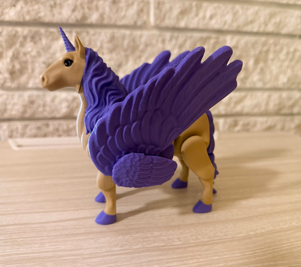 3-D Printed Horse Unicorn Pegasus