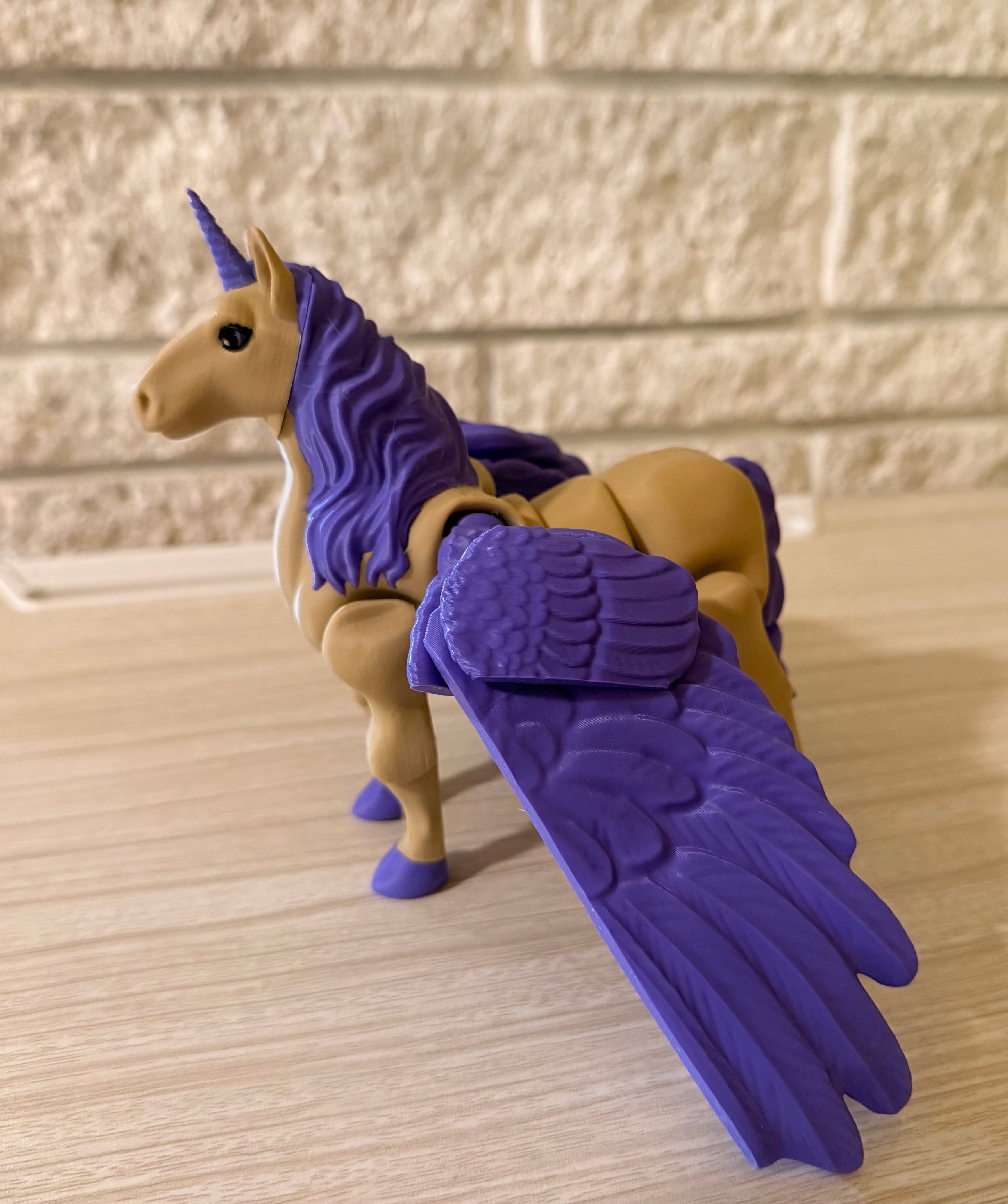 3-D Printed Horse Unicorn Pegasus