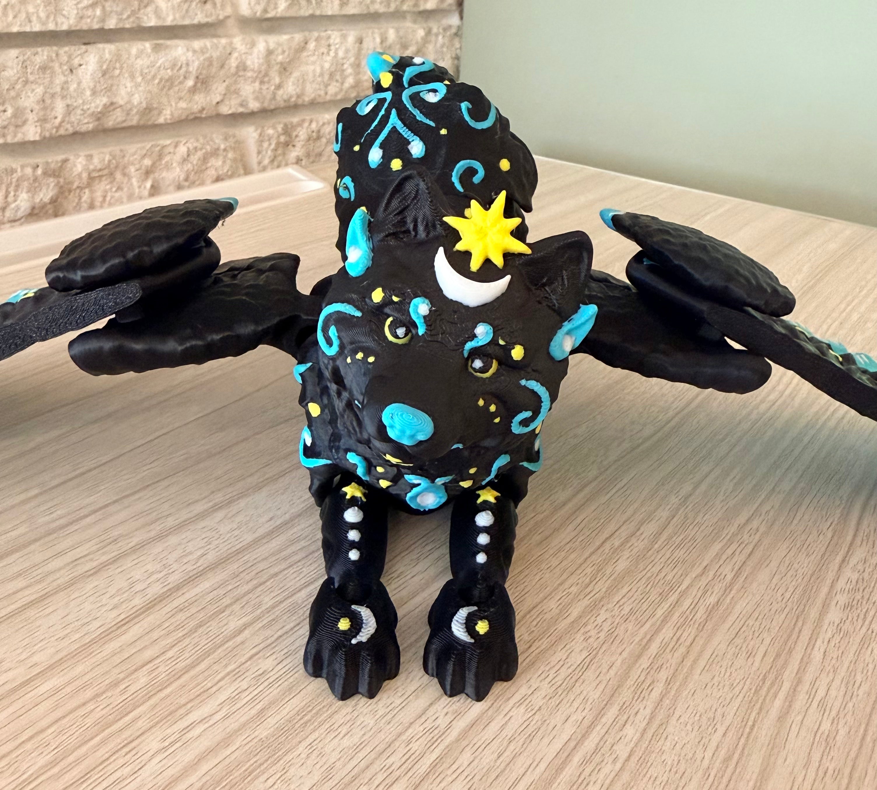 3-D Printed Celestial Wolf