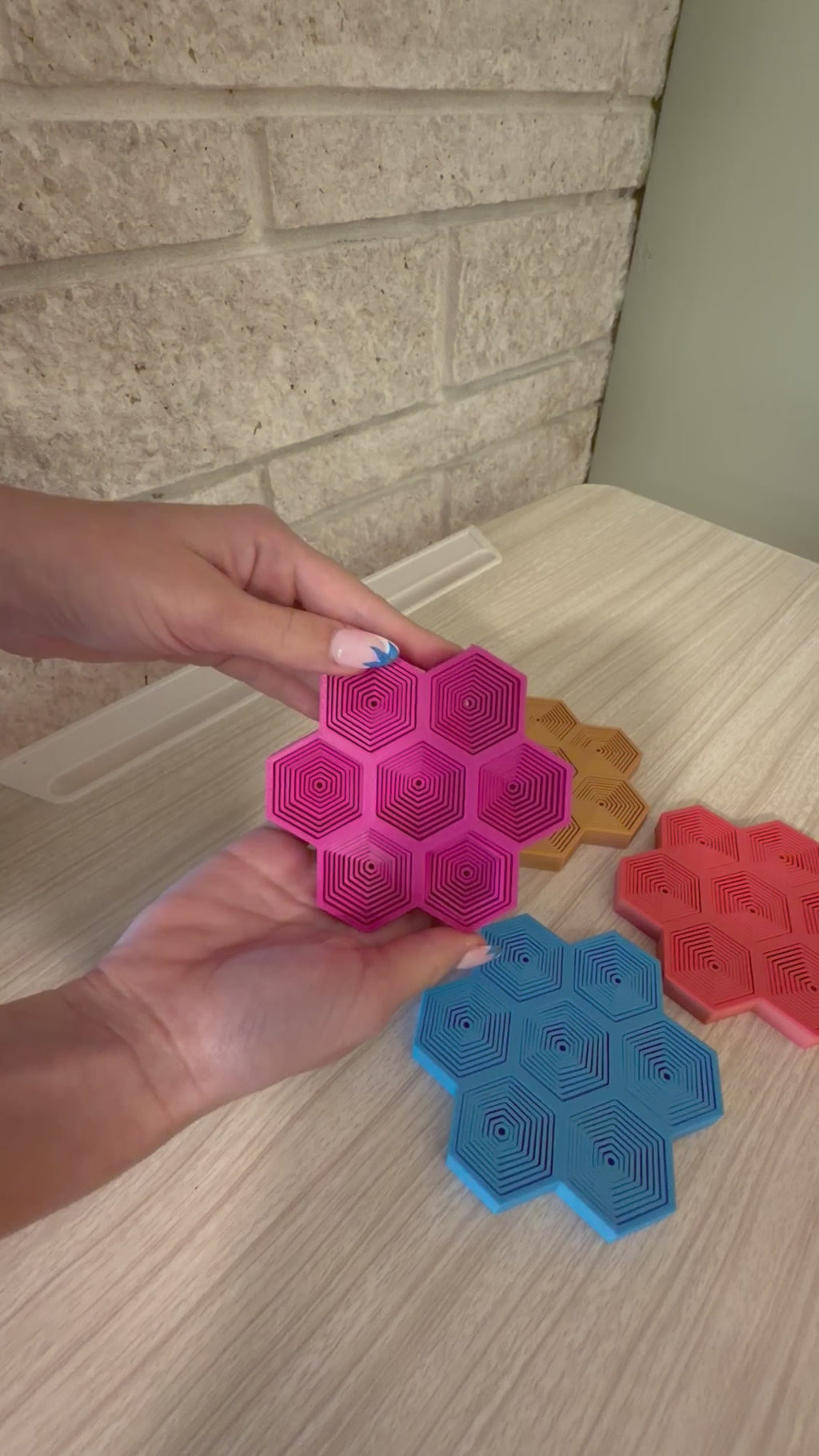 3-D Printed Fidget Hexagon